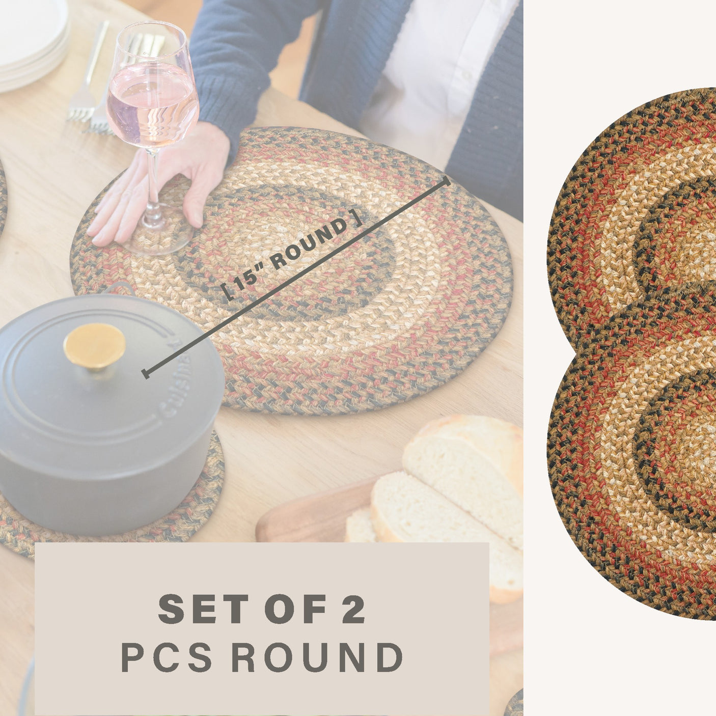 Russett Brown Braided Accessories