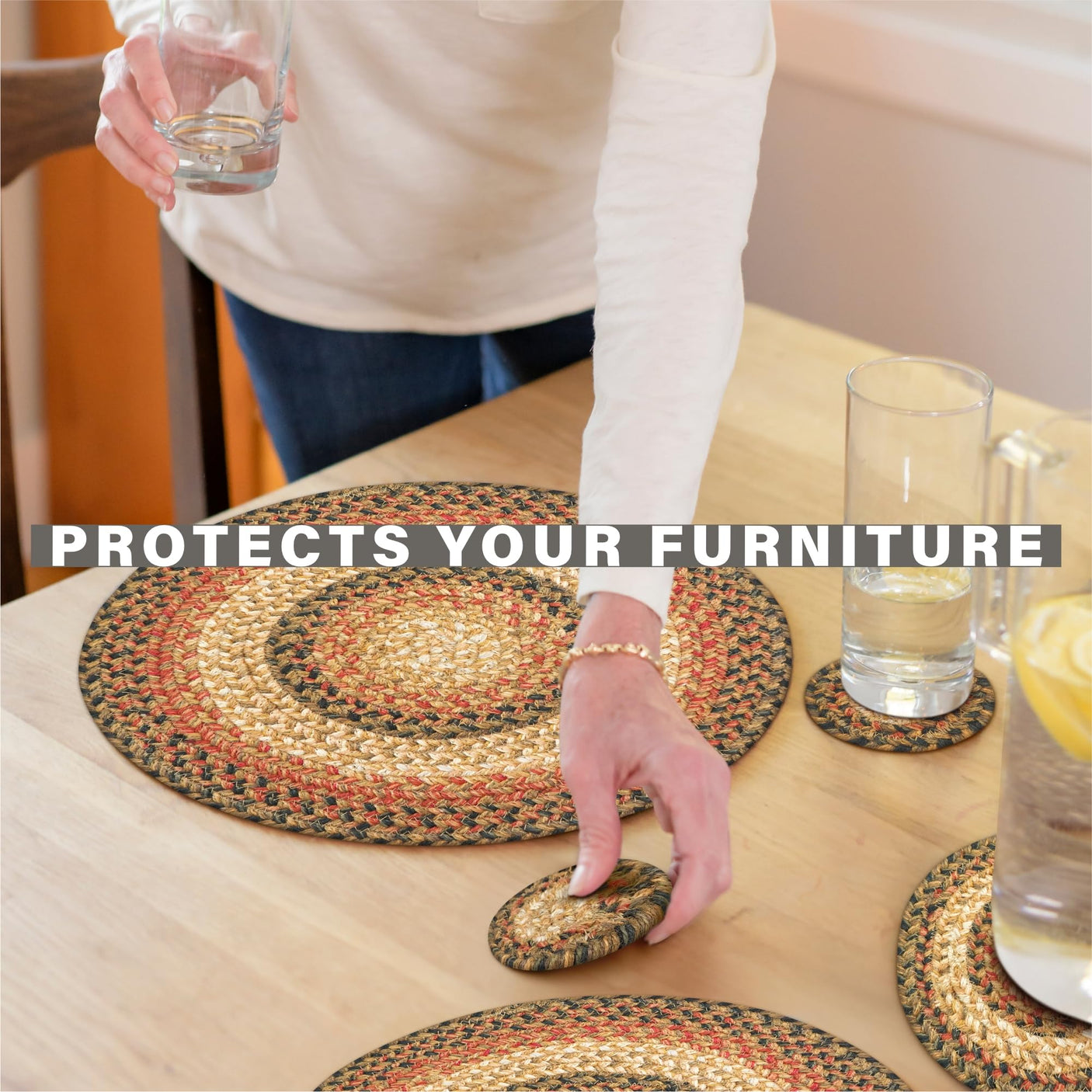 Russett Brown Braided Accessories