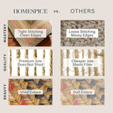 Beige Jute Braided Oval Rugs for Homes 