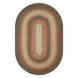 Russett Jute Brown  Braided Rugs Oval