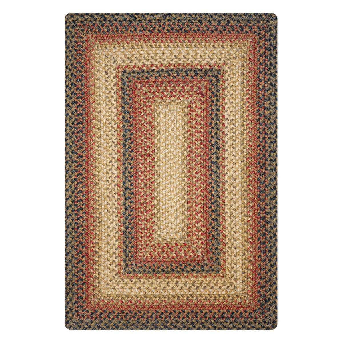 Russett Jute Brown Braided Rectangular Rugs