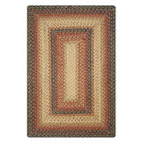 Beautiful Russett Brown - Beige Jute Braided Rectangular Rug 
