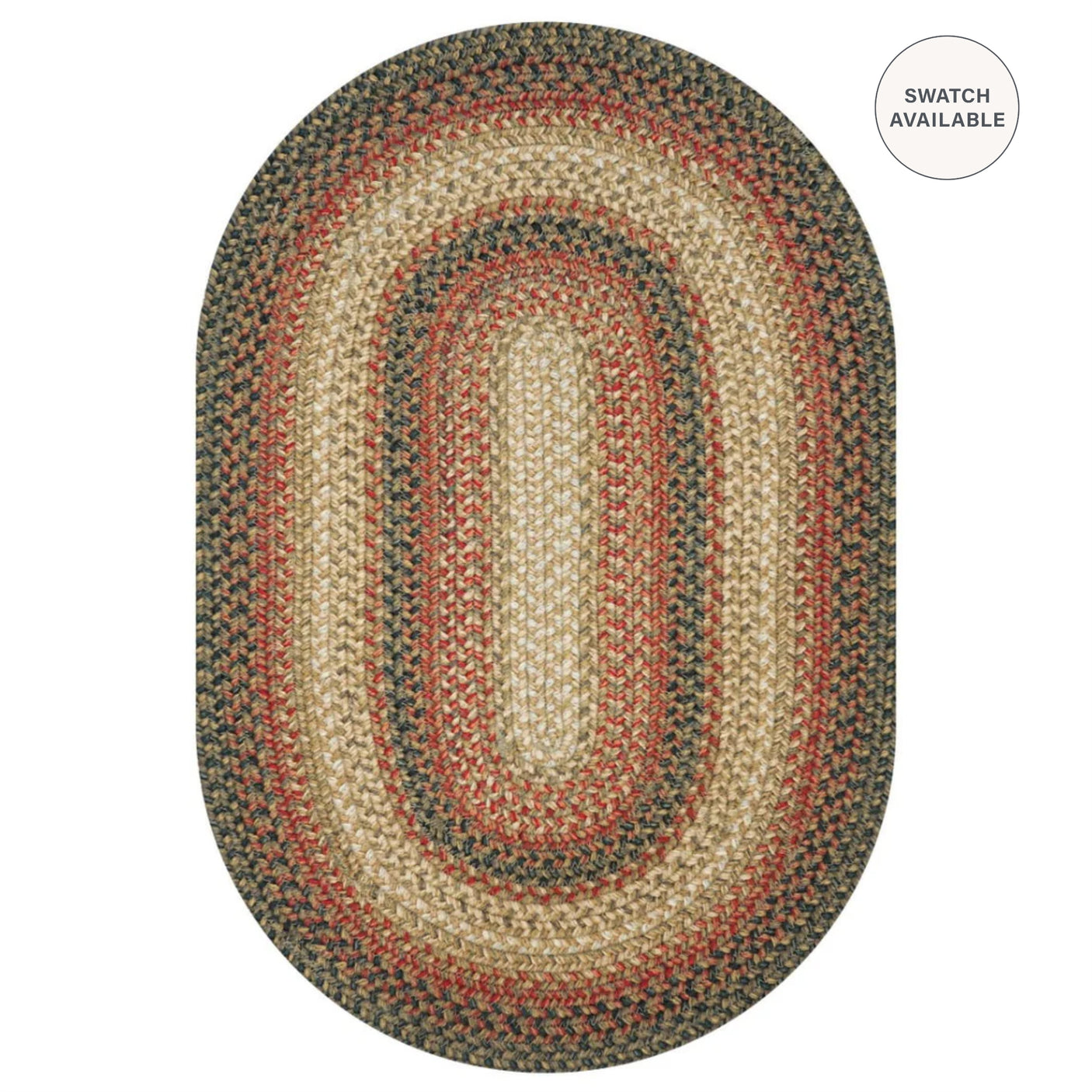 Russett Jute Brown Oval Braided Rugs