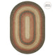 Russett Jute Brown Oval Braided Rugs