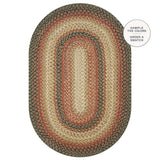 Russett Jute Brown Oval Braided Rugs