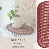 Autumn Maple Burgundy Jute Braided Accessories