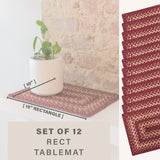 Autumn Maple Burgundy Jute Braided Accessories