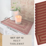 Apple Pie Red Jute Braided Accessories