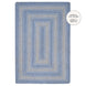 Sky Blue Jute Braided Area Rug