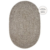 Slate Grey Oval Braided Rugs