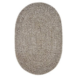 Slate Light Grey Oval UD Braided Rug