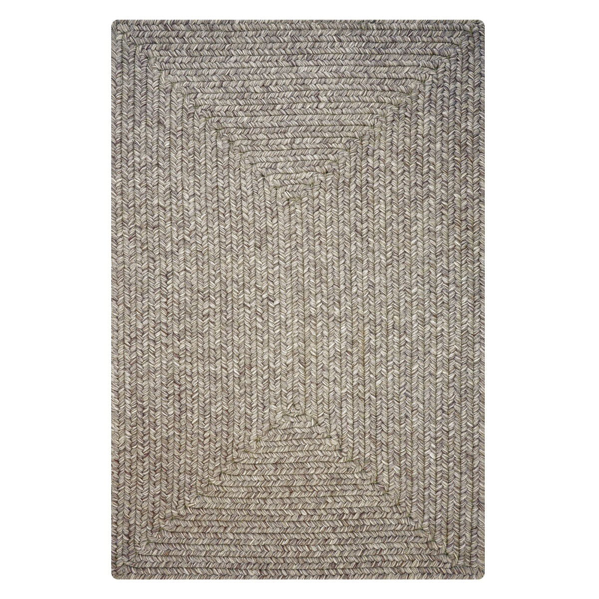 Slate Light Grey Rectangular UD Braided Rug