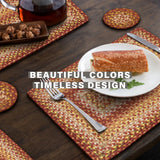 Amber Leaf Red Jute Braided Accessories