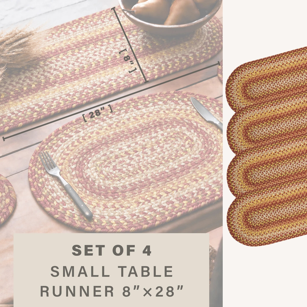 Amber Leaf Red Jute Braided Accessories