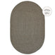 Smoke Grey Braided Oval Rugs
