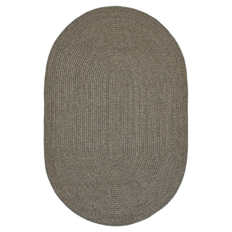 Smoke Grey Oval UD Braided Rug