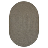 Smoke Grey Oval UD Braided Rug