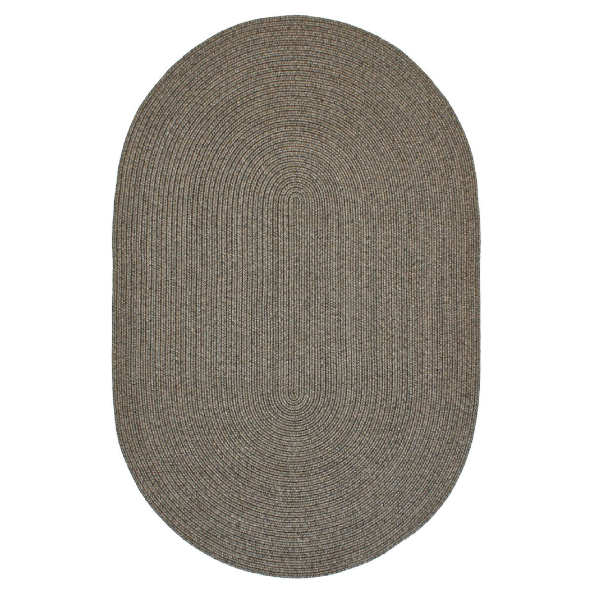 Smoke Grey Braided  Rugs Oval