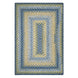 Sunflowers Blue And Yellow Cotton Braided Rectangular Rugs