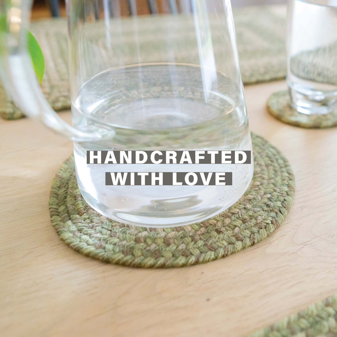 Grassland Green Jute Braided Accessories