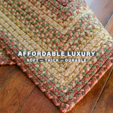 Barcelona Gold - Burgundy Braided Oval Rug for indoor use