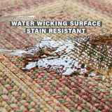 Best Stain Resistant Burgundy Braided Rectangular Rug