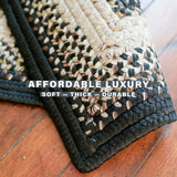 Black Mist oval braided rug for Indoor Uses