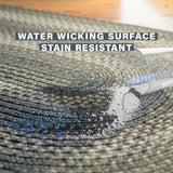 Best Stain Resistant Ridge Green Ultra Durable Braided Oval Rug 