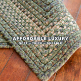 Best Ridge Green Ultra Durable Braided Oval Rug for Indoor Use