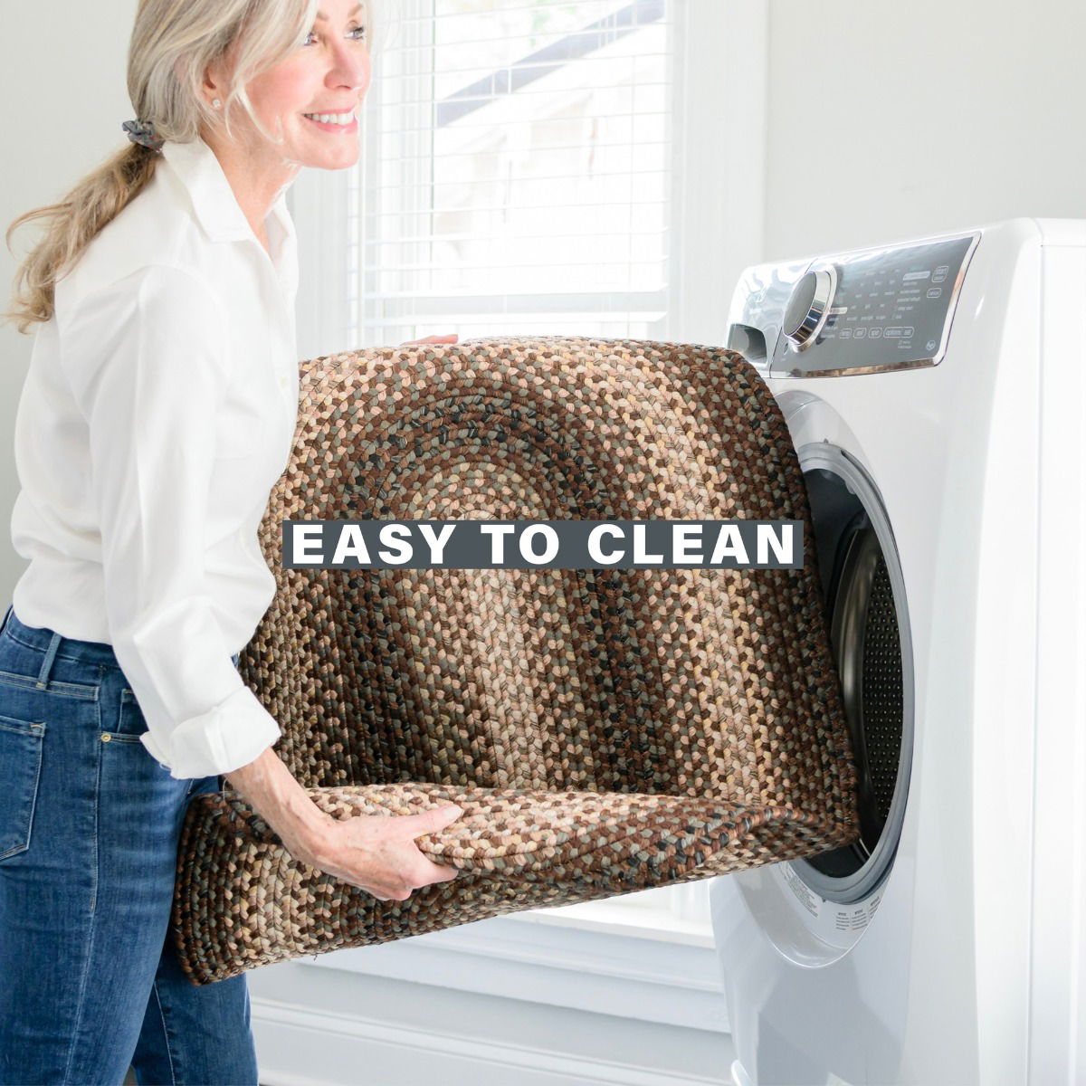 Best Washable Brown Ultra Durable Braided Rectangular Rug