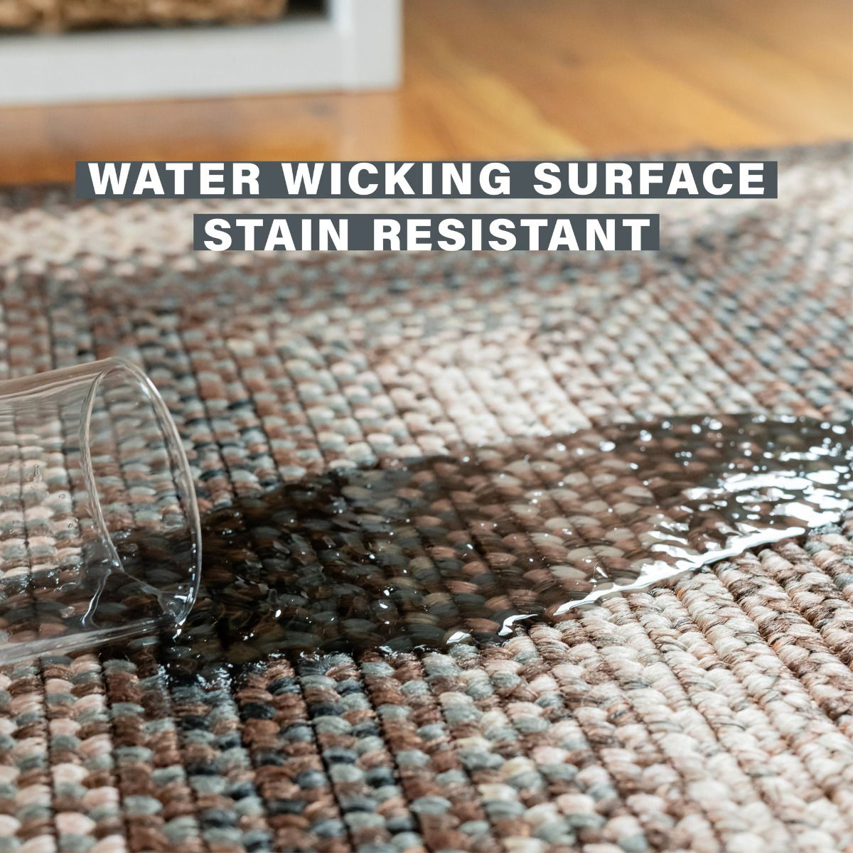 Best Stain Resistant Brown Ultra Durable Braided Rectangular Rug