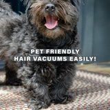 Best Washable Brown Ultra Durable Braided Oval Rug for Pets