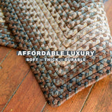 Best Brown Ultra Durable Braided Rectangular Rug for Wood Floor