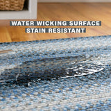 Best Stain Resistant Blue Ultra Durable Braided Oval Rugs