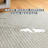 Best Stain Resistant Slate Light Grey Rectangular UD Braided Rug
