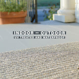 Slate Light Grey Oval UD Braided Rug for Outdoor Use