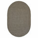 Smoke Grey Ultra Durable Braided Oval Rug In Sets