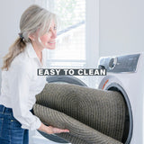 Washable Smoke Grey Oval UD Braided Rug