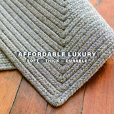 Best Grey Rectangular UD Braided Rug for Wood Floor