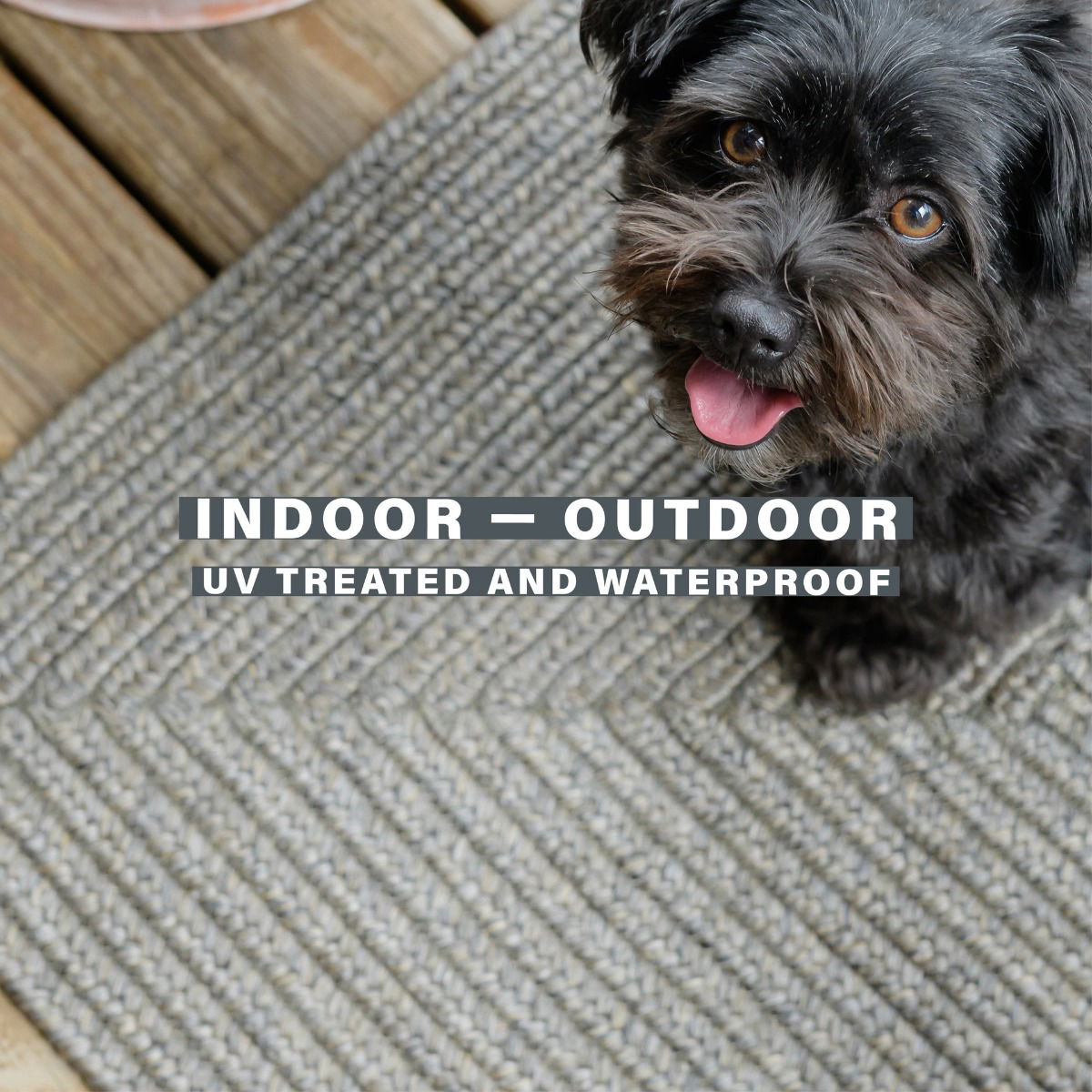 Best Grey Rectangular UD Braided Rug for Dogs