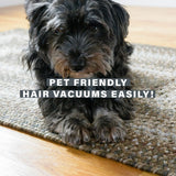 Wildwood brown braided rugs suitable for indoor/outdoor use. Ideal for entryways, kitchens, bedrooms, and pets.