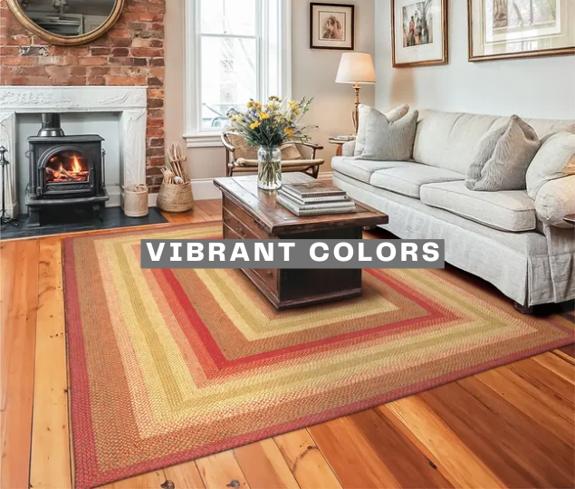 Jute Rugs vibrant colors for living rooms