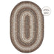 Wildwood Brown Oval Braided Rug