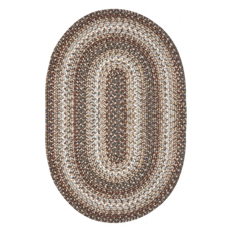 Wildwood Brown Ultra Durable Braided Oval Rug