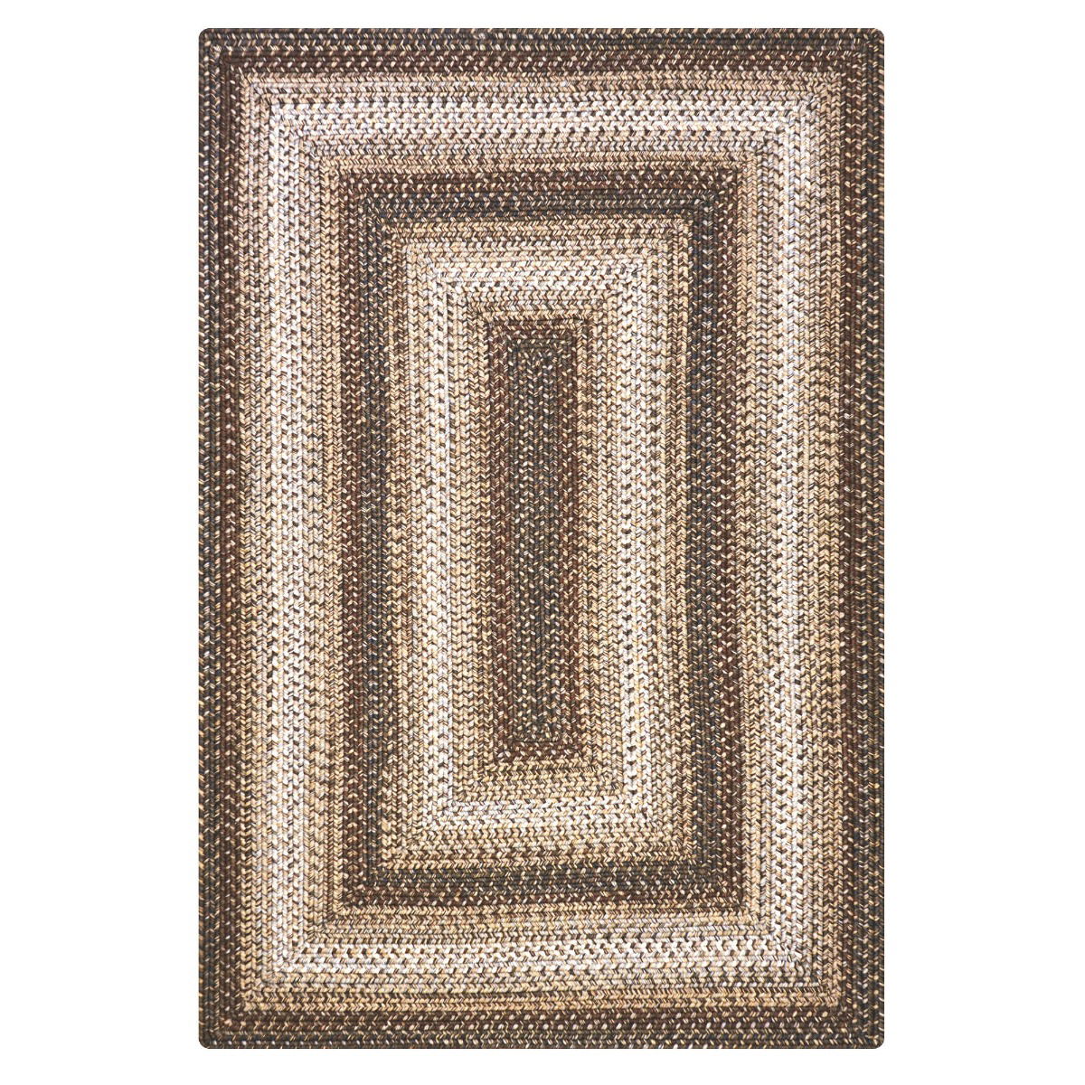 Wildwood Brown Ultra Durable Braided Rectangular Rugs In Set